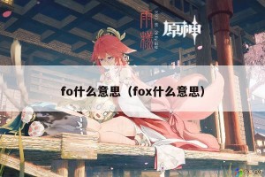 fo什么意思（fox什么意思）